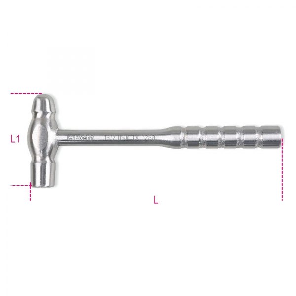 1377INOX 230-BALL PEIN HAMMERS ROUND