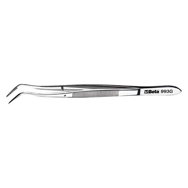 993G-PIN SPRING TWEEZERS CURVED ENDS