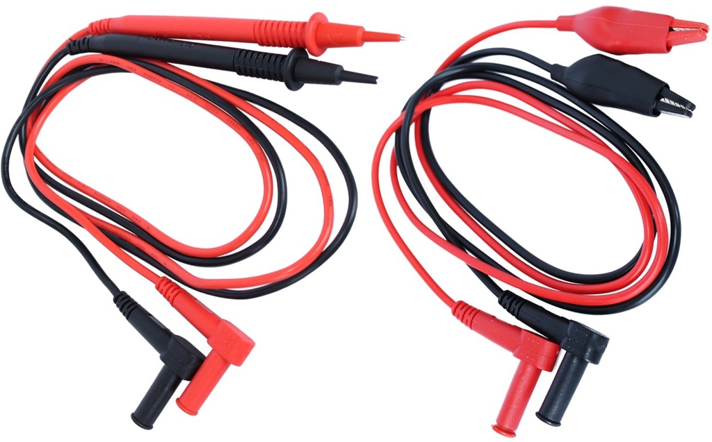 MULTIMETER DUAL TEST LEAD SET - ALLIGATOR & STANDARD PROBE
