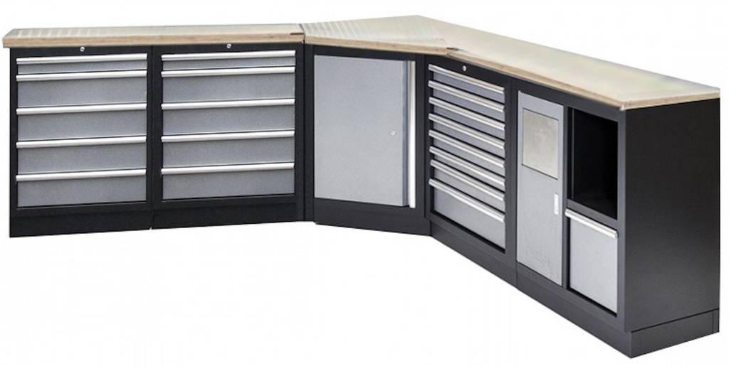 5 PC WORKSHOP SYSTEM CORNER UNIT TIMBER