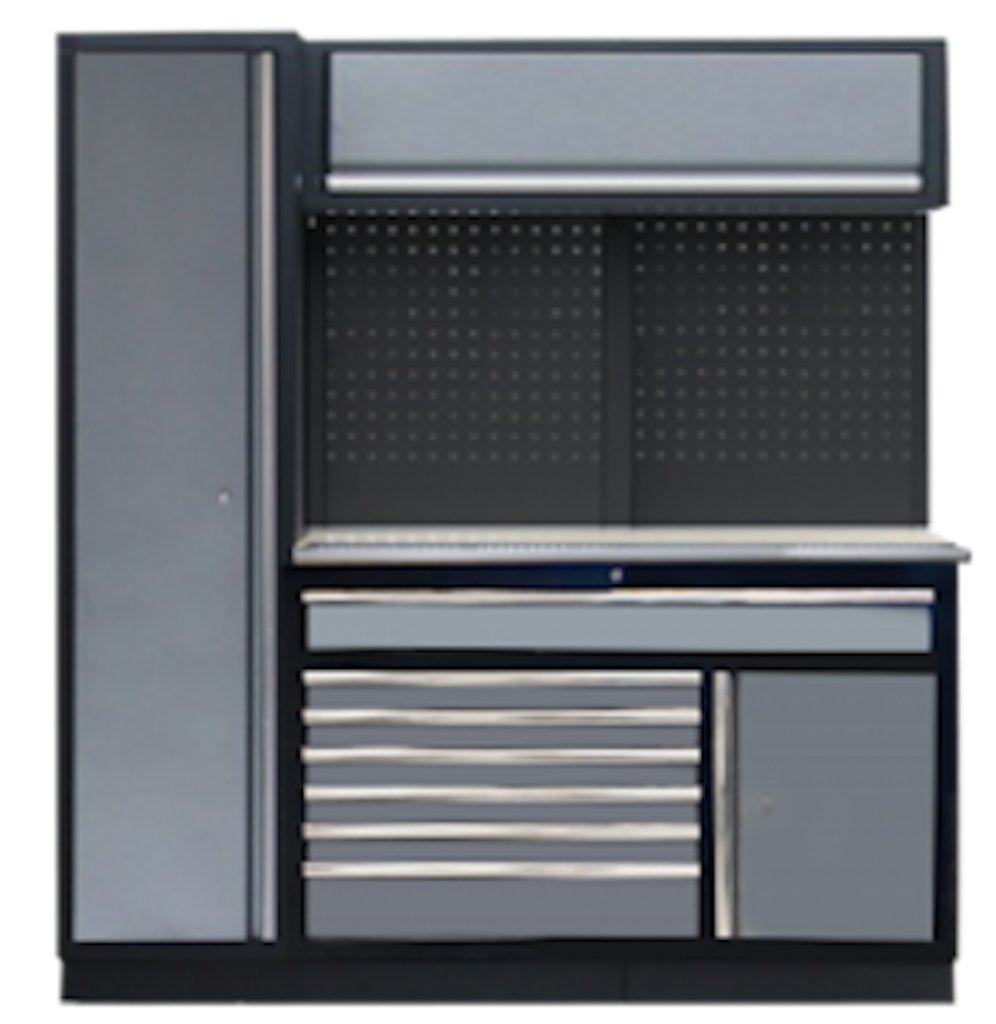 WORKSHOP SYSTEM 11 PARTS WITH STAINLESS STEEL WORKTOP