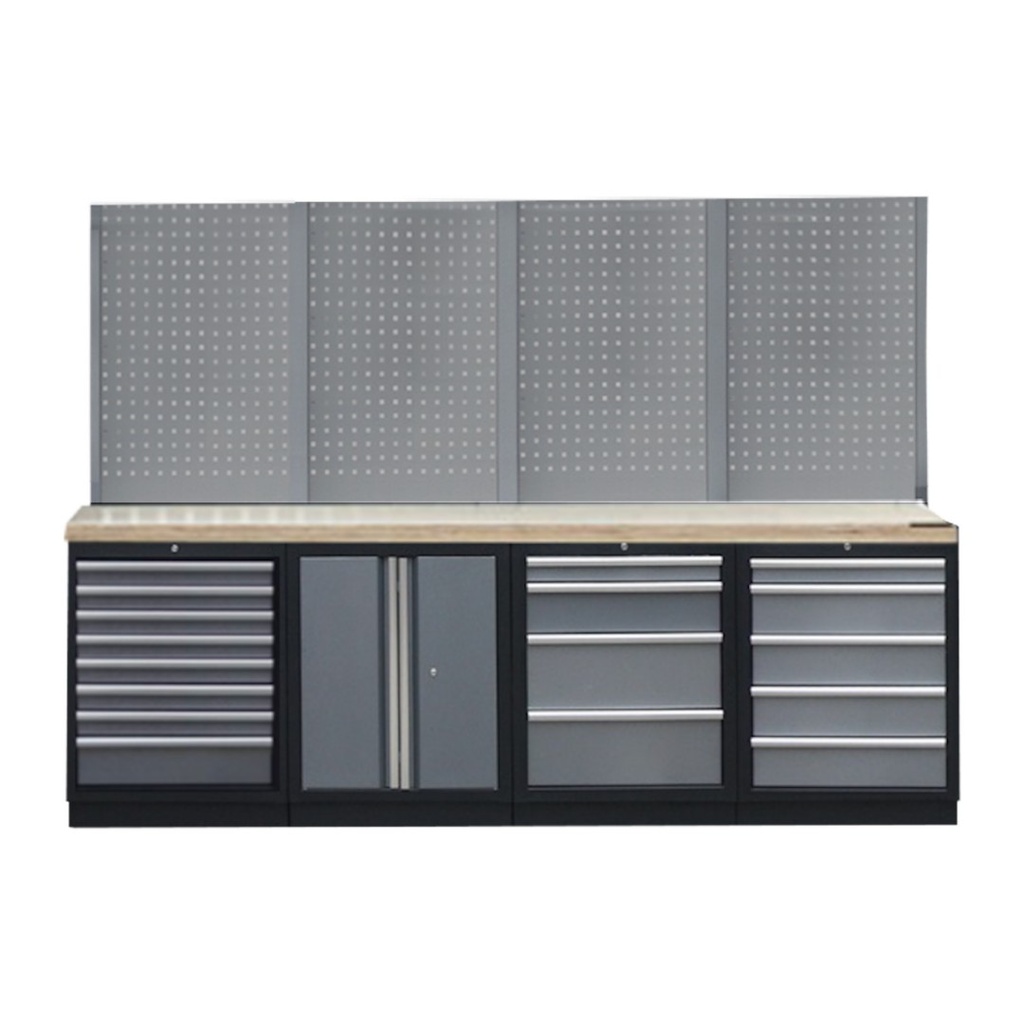 PROFESSIONAL GARAGE SERIES W/4 BACKING PANEL WITH WOODEN TOP