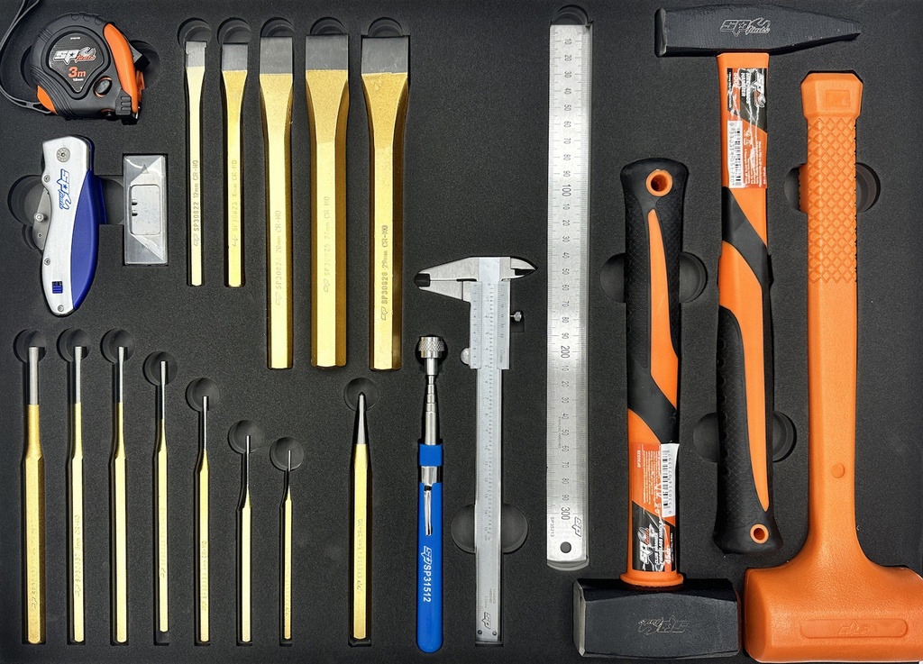 EVA FOAM INLAY HAMMERS AND CHISELS XL 20PCS
