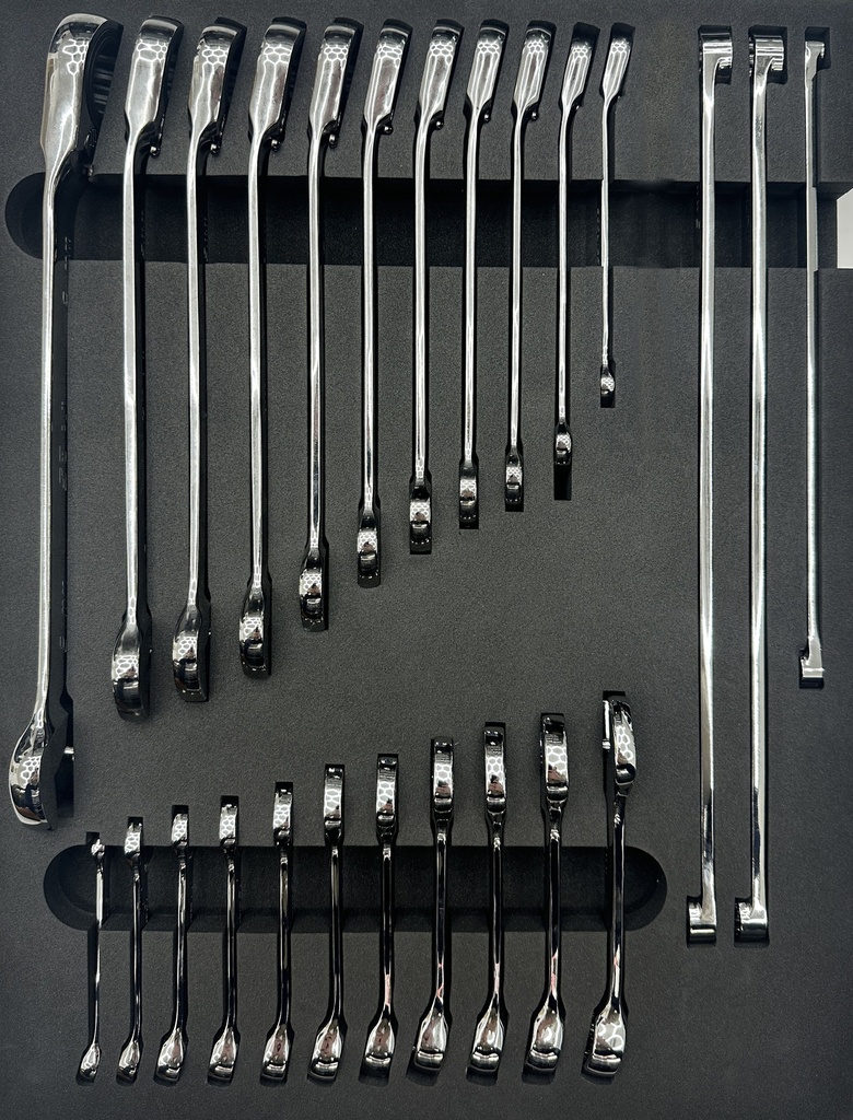 25PC GEARDRIVE SPANNERS & STUBBY IN EVA FOAM