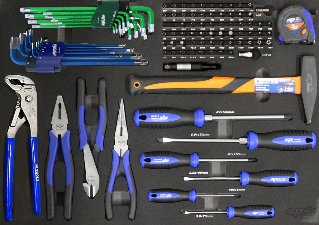 EVA FOAM INLAY PLIERS/SCREWDRIVERS/HEXKEYS 97PC