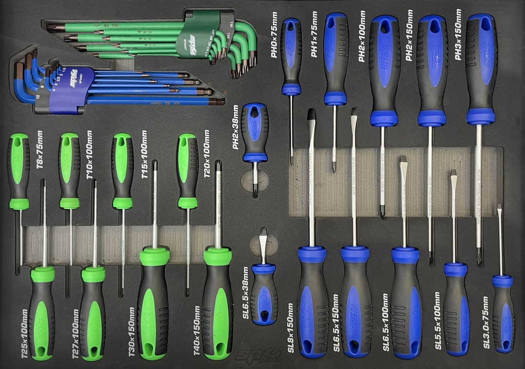 EVA FOAM INLAY SCREWDRIVERS/ HEX KEYS 38 PC