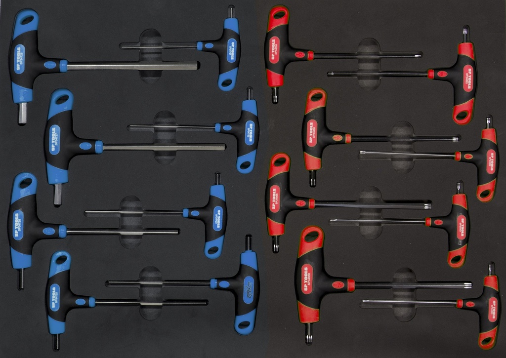 EVA INLAY 14PC HEX KEY T HANDLE TWO-WAY METRIC/SAE