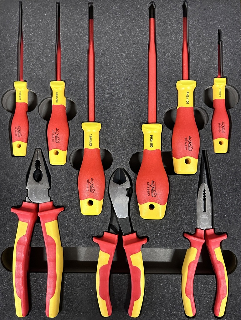 EVA MINI FOAM INLAY VDE PLIERS AND SCREWDRIVERS 9 PCS