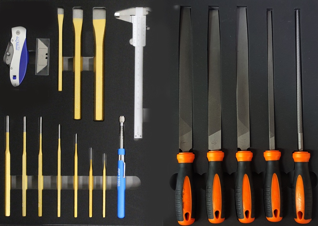 EVA FOAM INLAY FILES AND CHISELS 20PCS