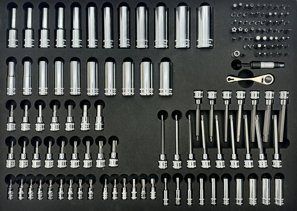 DEEP SOCKETS & BIT SOCKETS SET 147PCS IN EVA FOAM