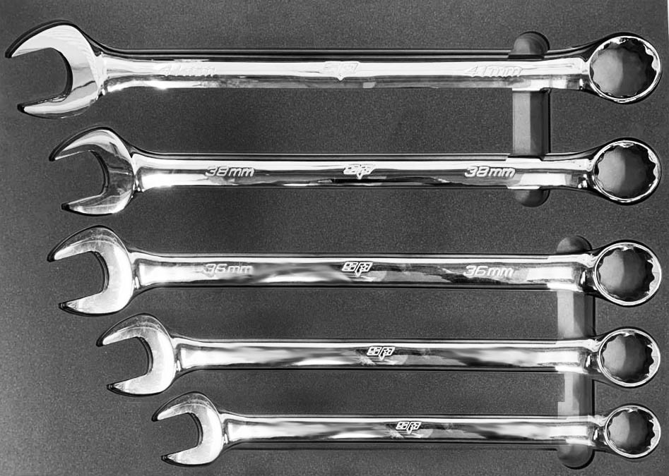 EVA FOAM INLAY BIG SIZE SPANNERS 5 PCS