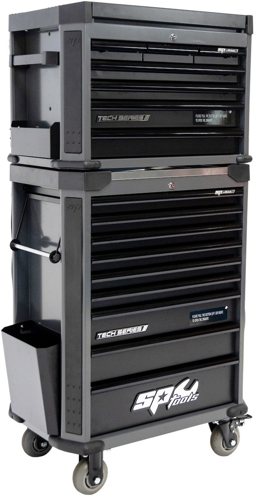 TECH SERIES ROLLER CAB 9 DRAWERS + TOPBOX BLACK