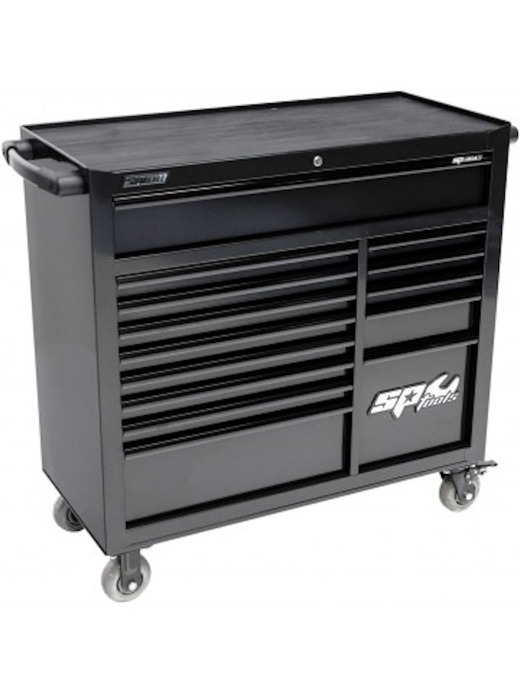 425 PC TOOLKIT IN CUSTOM SERIES ROLLER CAB 14 DRAWERS BLACK