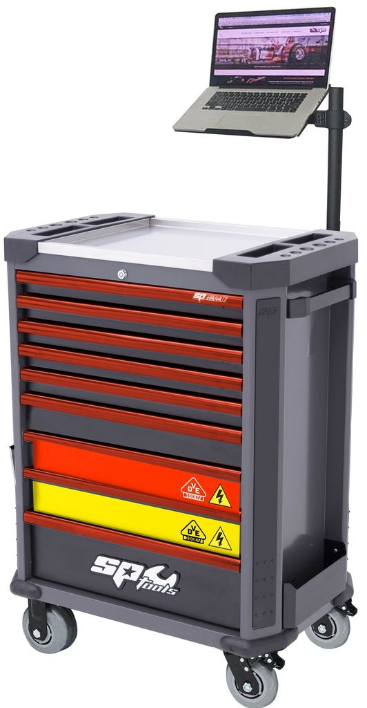 TOOLKIT INSULATED 199 PC IN TECH SERIES ROLLERCABINET RED