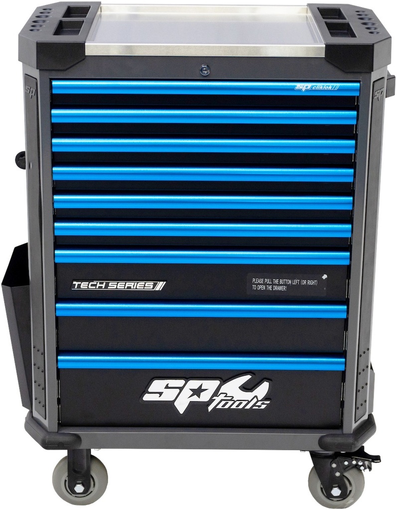 TOOLKIT 339 PC IN TECH SERIES ROLLERCABINET 9 DRAWERS BLACK/BLUE