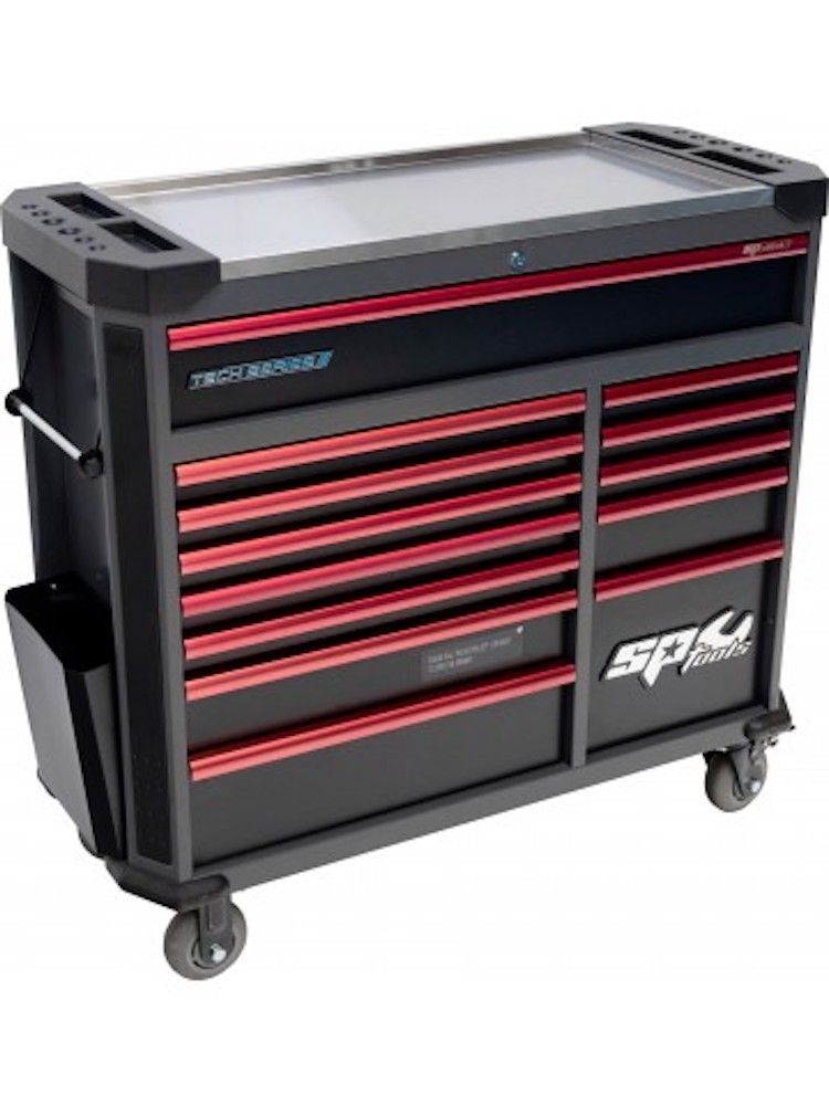 TOOLKIT 439 PC IN TECH SERIES ROLLERCABINET 9 DRAWERS BLACK/RED