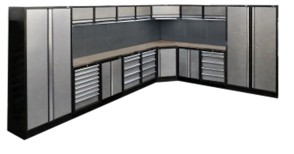 EXTENDED CORNER UNIT WORKSHOP SERIES WITH WOODEN WORKTOP