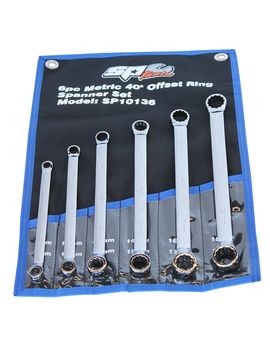 SPANNER SET RING 40 DEGREE OFFSET METRIC 6PC