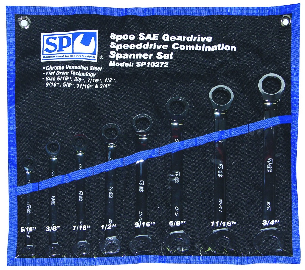 SPANNER SAE G/DRIVE 8PC QUICK OPEN SPEEDDRIVE