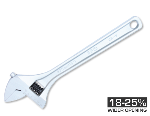 ADJUSTABLE WRENCH PREMIUM 375MM CHROME