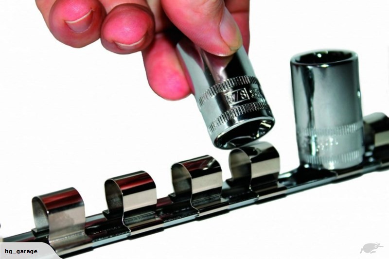 SOCKET RAIL 1/2 HOLDS 16PC