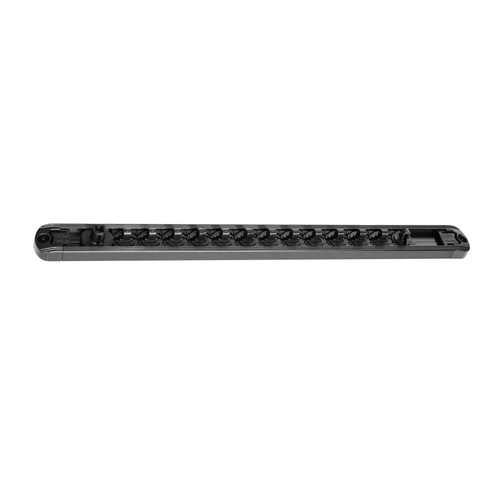 SOCKET RAIL 1/4" 13 PIECES - BLACK