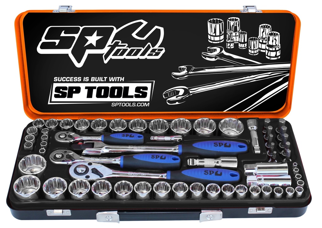 1/4"DR, 3/8"DR & 1/2"DR SOCKET SET - 12PT METRIC/SAE - 59PC