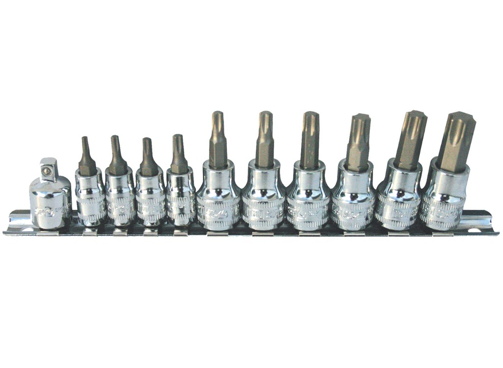 SOCKET RAIL 1/4&3/8DR TORX 12PC