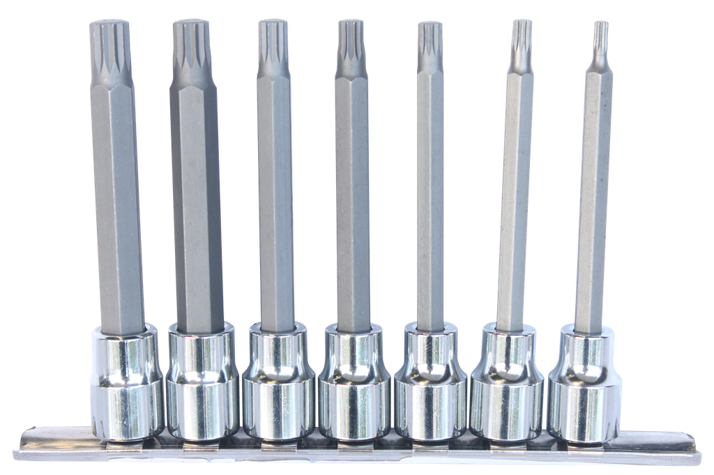 7PC 3/8" 100MM SPLINE BIT SOCKET SET