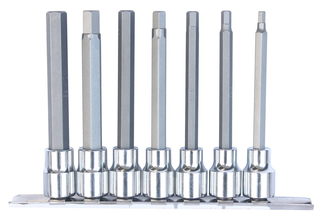 7PC 3/8" 100MM METRIC HEX BIT SOCKET SET