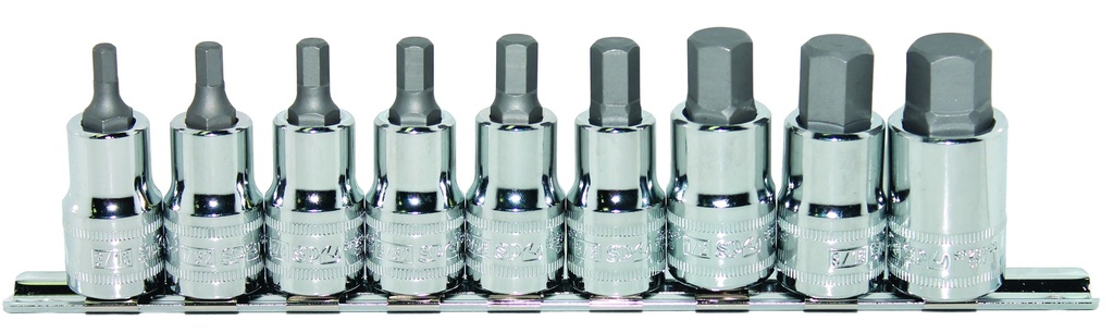 SOCKET SET 1/2" SAE INHEX 9PC