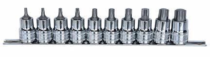 SOCKETSET 1/2" TORX 10PC