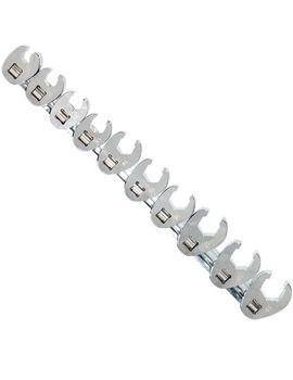 FLARE CROWFOOT NUT WRENCH RAIL 3/8" 10PC