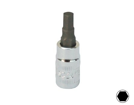 SOCKET 1/4 DR INHEX 4MM