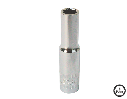 SOCKET 1/4DR 6PT METRIC DEEP 10MM