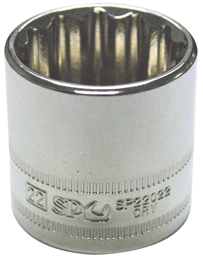 SOCKET 3/8DR 12PT METRIC 22MM