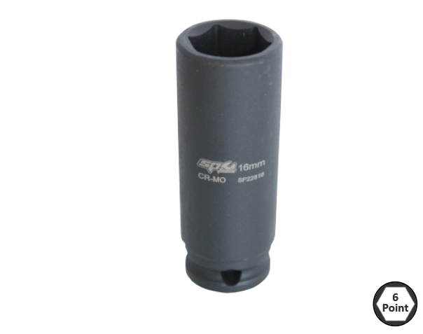 SOCKET IMPACT DEEP 3/8" DR 6PT METRIC 18MM