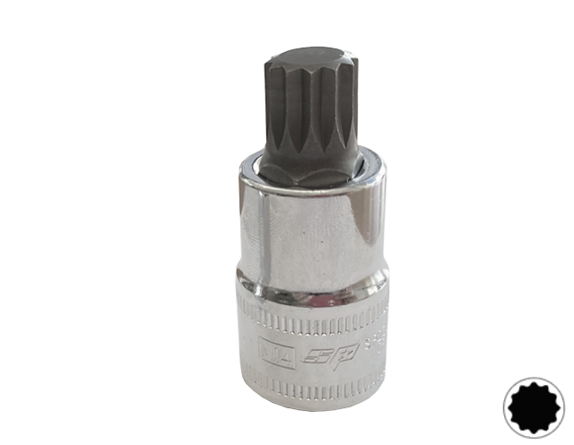 SOCKET 1/2" SPLINE 12MM (55MM LONG)