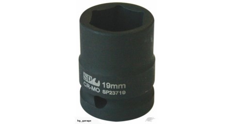 SOCKET IMPACT 1/2" DR 6PT SAE 11/16"