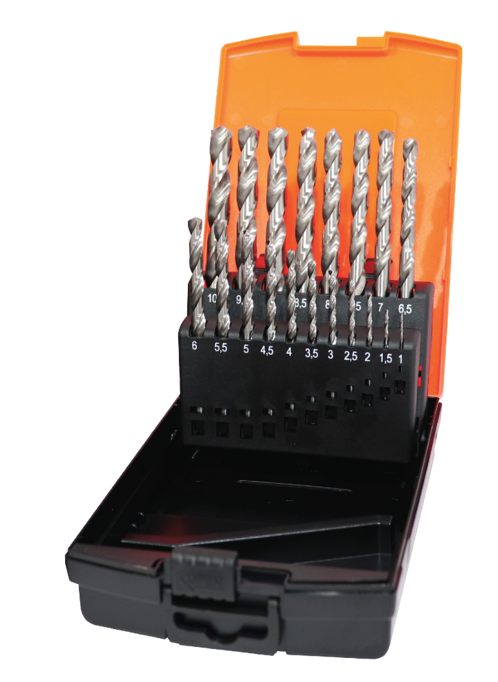 DRILL BIT SET 19PCE HSS METRIC 1MM-10MM