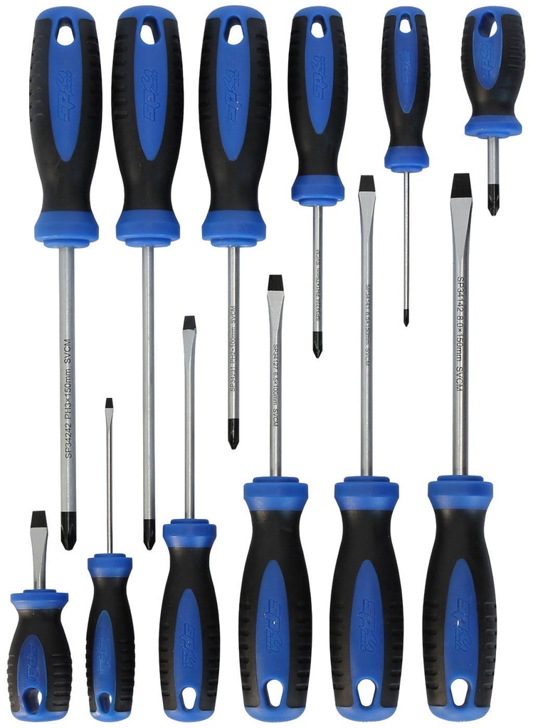SCREWDRIVER SET 12PC PHILLIPS/SLOTTED