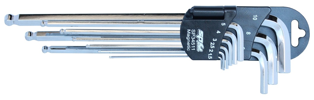 KEY SET MAGNETIC 9PC METRIC BALL DRIVE HEX