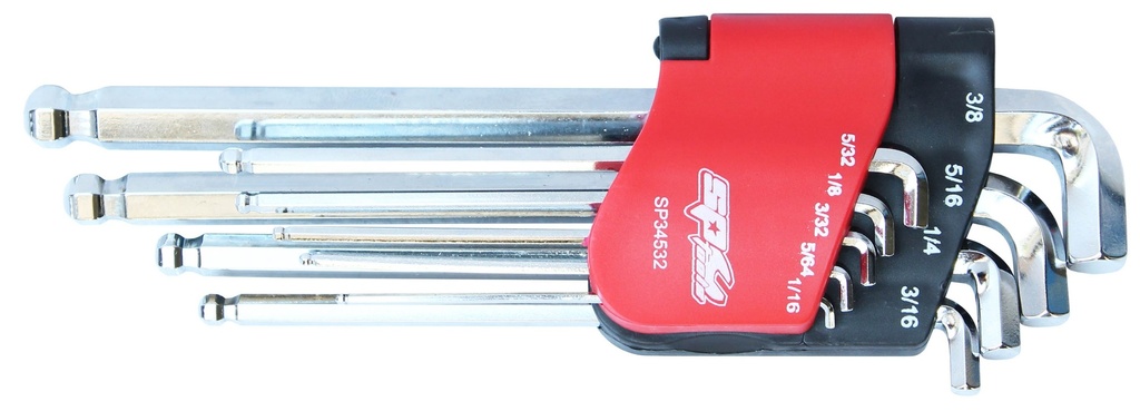 STUBBY KEY SET 9PC SAE BALL DRIVE HEX