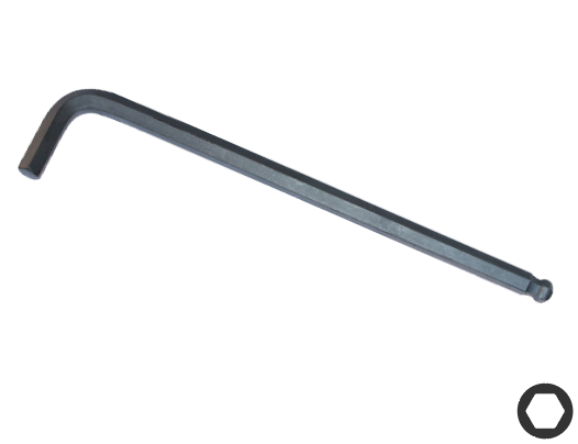 HEX KEY BLACK METRIC 6MM (PK5)