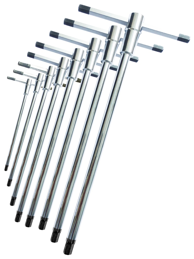 8PC METRIC SLIDING T-KEYS