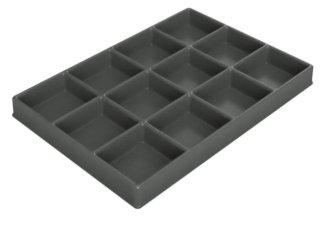 STORAGE TRAY 12 COMPARTMENTS FOR 1/2 DRAWER