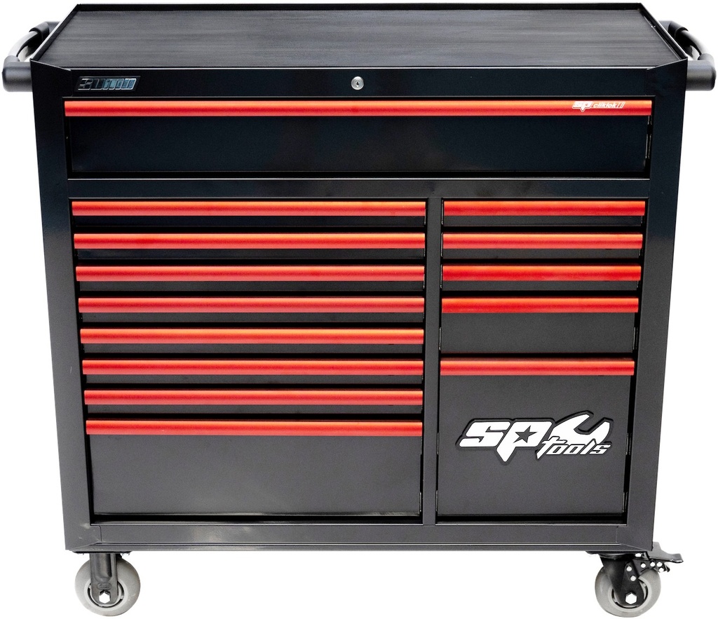 ROLLER CAB BLACK/RED 14 DRAWER CUSTOM SUMO