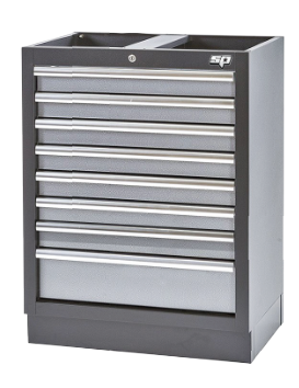 CABINET BLACK/GREY 8 DRAWER WITH SOFTCLOSE