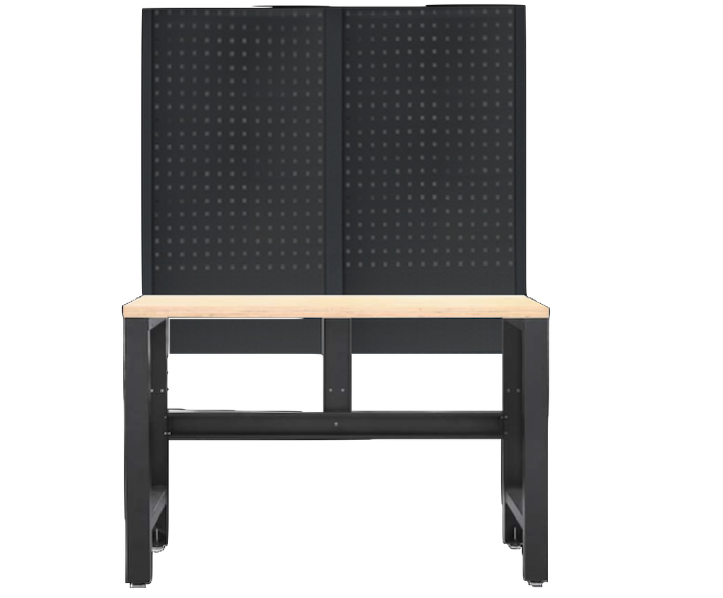 WORKBENCH FOR WORKSHOP SERIES WITH WOODEN TOP AND BACKWALL