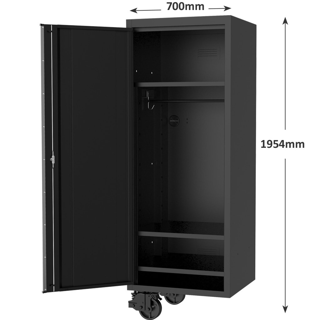 USA SUMO SERIES SIDECABINET WITH CLOTHES ROD BLACK FOR SP44725/44825